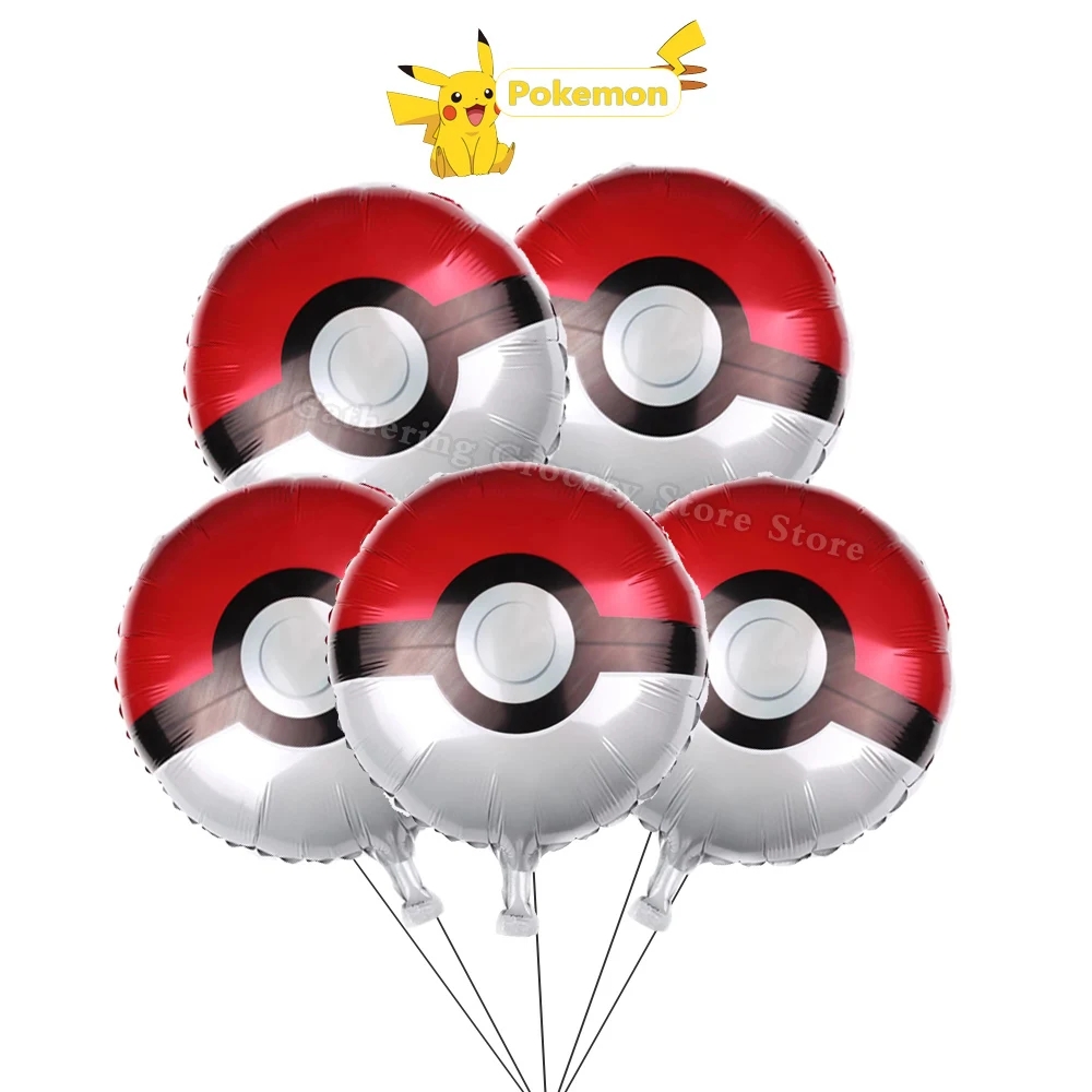 Pokeball Cosplay Prop - 5 шт. милых фольгированных шаров Покемон