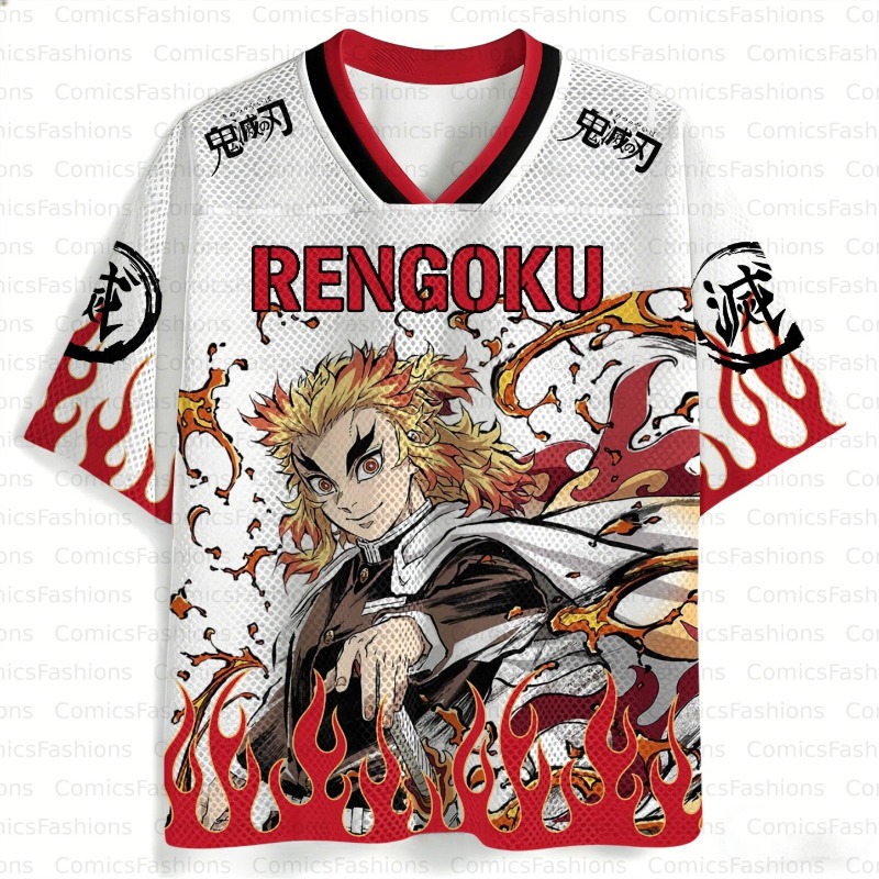 Cosplay Flame Prop - Футболка Demon Slayer Kyojuro Rengoku Flame